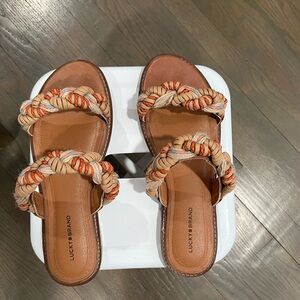 Only worn twice Lucky Brand Slide Sandals, sz 11